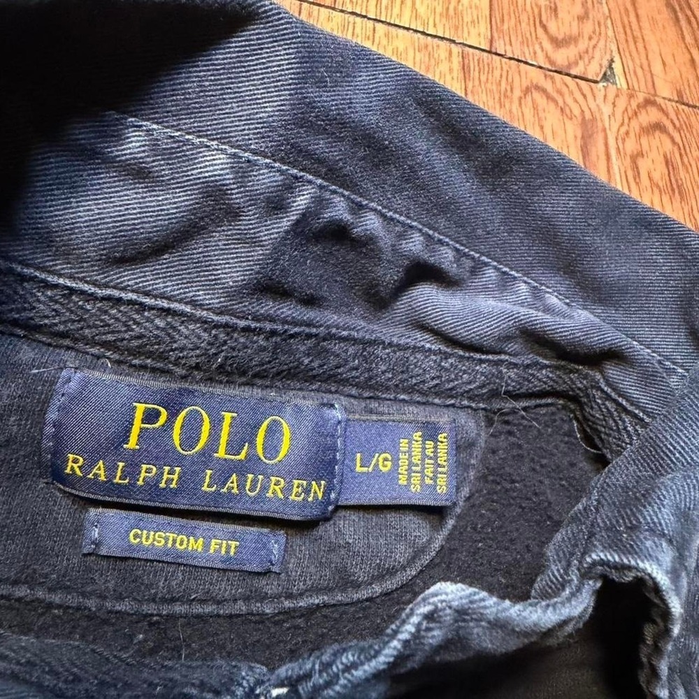 Polo Ralph Lauren Blue Snow Challenge Cup Rugby Polo Shirt Large - Picture 3 of 7